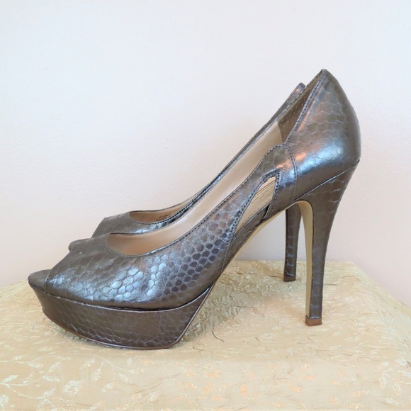 Marc Fisher Shoes - Marc Fisher Bronze "Snakeskin" Heels 9M